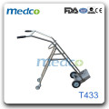 Trolley de gás medicinal de aço inoxidável T433